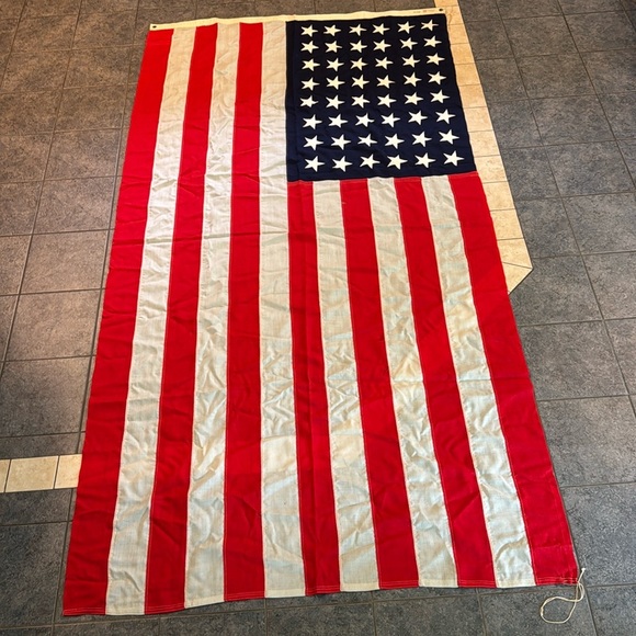 USA Washington Wool 5'x 9'6" Bunting Flag 48 Stars - Picture 1 of 8